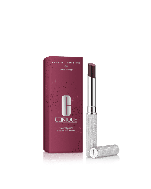 Limited Edition Almost Lipstick Diamond, מהדורה מוגבלת של שפתון Almost Lipstick באריזה חגיגית ומצנצנת, בגווני&amp;nbsp;Black Honey ו-Pink Honey.